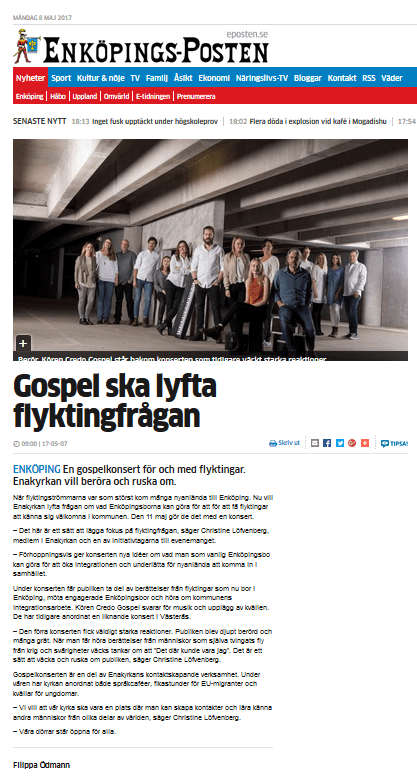 Credo_Gospel_När_livet_vänder_Enköping